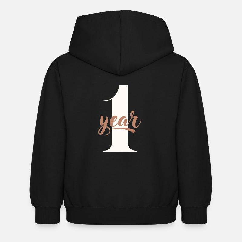 1 an / Première année - Sweat à capuche Enfant - noir