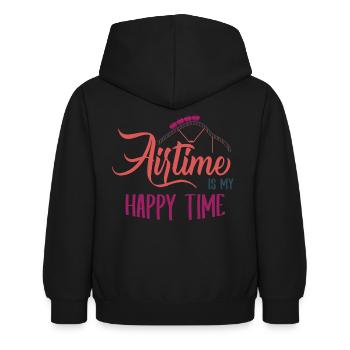 Achterbahn, Achterbahn Turbulenzen, ekg - Kinder Hoodie - Schwarz - Hinten - AI Model Kid Female (0cm)