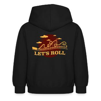 Achterbahn, Achterbahn Herzschlag, G Kräfte - Kinder Hoodie - Schwarz - Hinten - AI Model Kid Female (0cm)