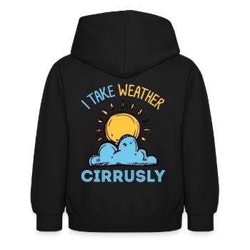 Météo, météorologie suiveurs, chasseurs de tempête, - Sweat à capuche Enfant - noir - Dos - AI Model Kid Female (0cm)