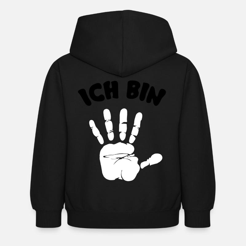 ich bin 5 - Kinder Hoodie - Schwarz