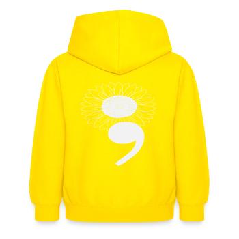 Mental Health Awareness - Kids Hoodie - yellow - Back - AI Model Kid Female (0cm)
