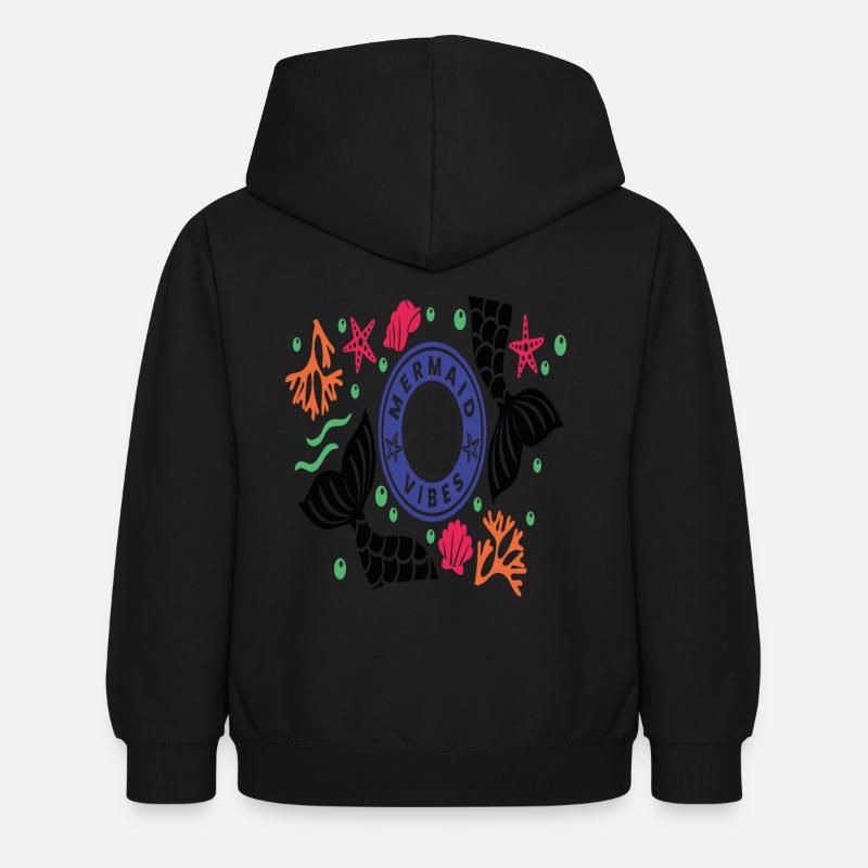 Vibrations de sirène - Sweat à capuche Enfant - noir