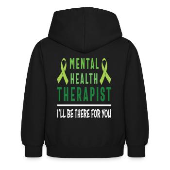 Psychiater Ich werde für Sie da sein - Kinder Hoodie - Schwarz - Hinten - AI Model Kid Female (0cm)