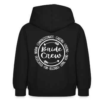 Braut Crew Leben Hochzeitstag Braut, um lustig zu sein - Kinder Hoodie - Schwarz - Hinten - AI Model Kid Female (0cm)