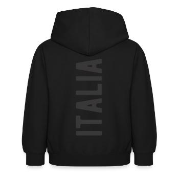 Italia Italien Italienische Sprache Spruch - Kinder Hoodie - Schwarz - Hinten - AI Model Kid Female (0cm)