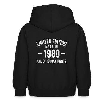 Made In 1980 All Original Parts - Sweat à capuche Enfant - noir - Dos - AI Model Kid Female (0cm)