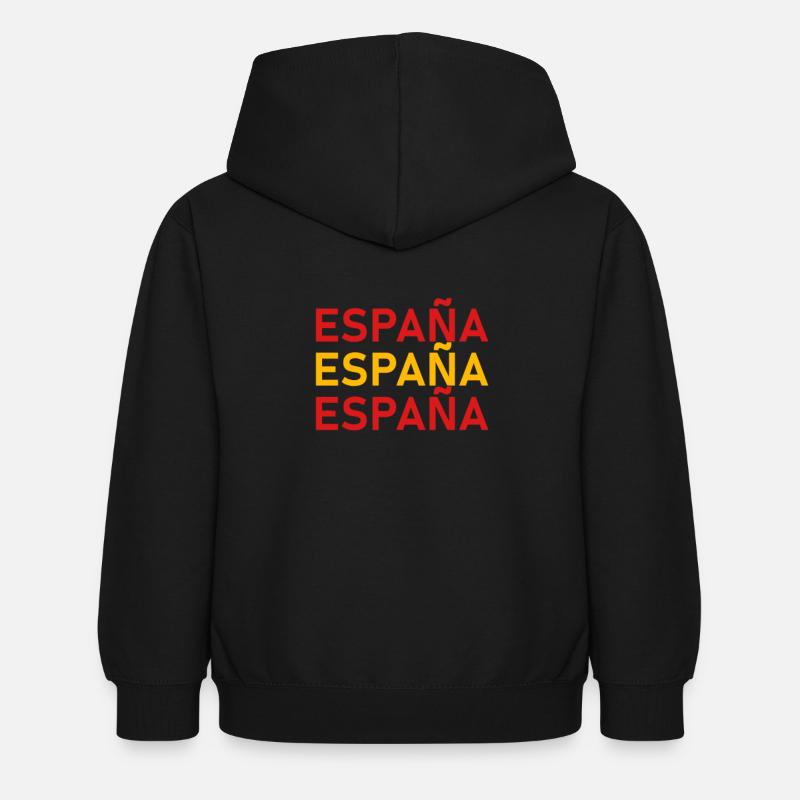ESPAGNE En DRAPEAU DE DRAPEAU DE PAYS - Sweat à capuche Enfant - noir