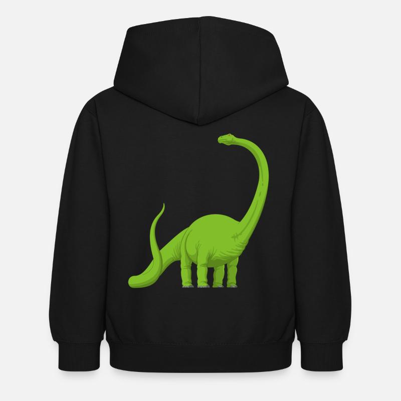 Dinosaurier: Comic Diplodocus - Kinder Hoodie - Schwarz
