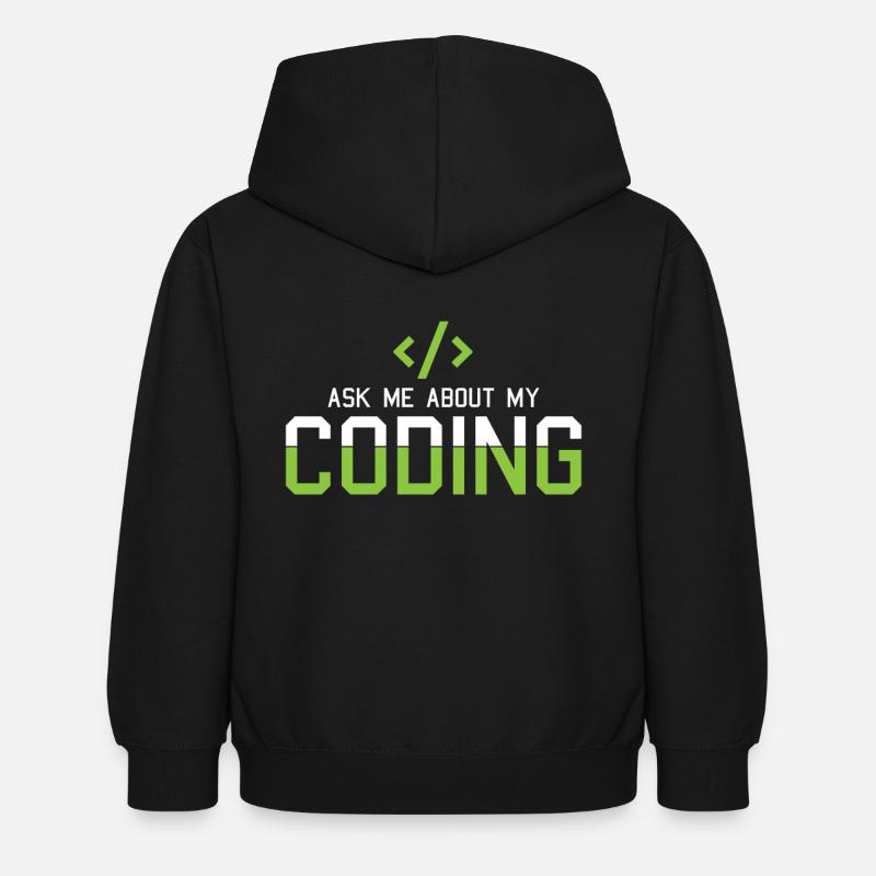 Hacking Programmierer Hacker Code Coding Geschenk - Kinder Hoodie - Schwarz