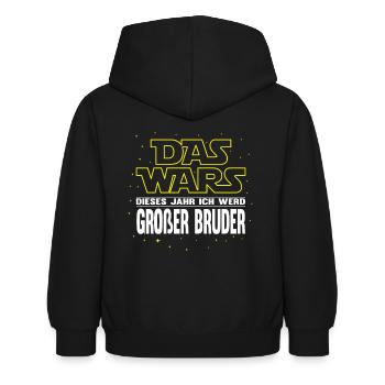 Das Wars Einzelkind Großer Bruder Sterne - Kinder Hoodie - Schwarz - Hinten - AI Model Kid Female (0cm)