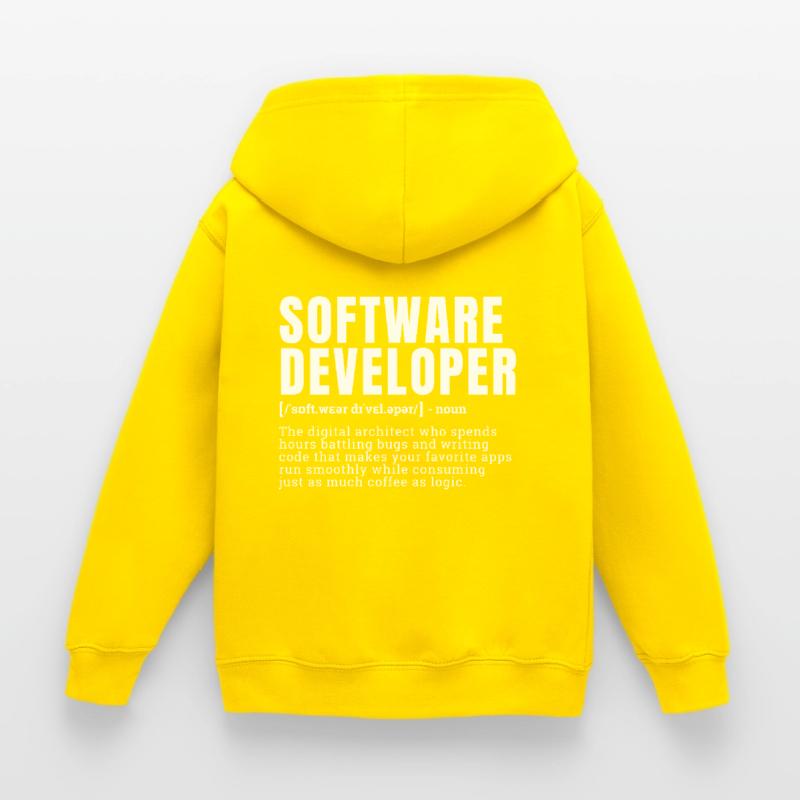 Funny Software Developer Occupation Definition Occ Kids Hoodie