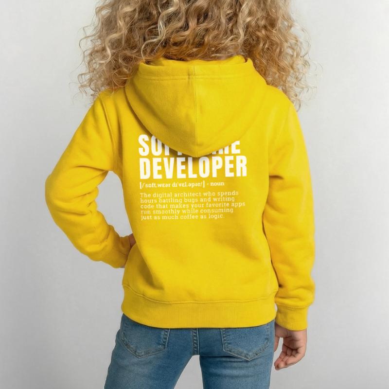 Funny Software Developer Occupation Definition Occ Kids Hoodie