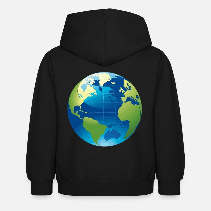 Globe - globe - Kids Hoodie - black