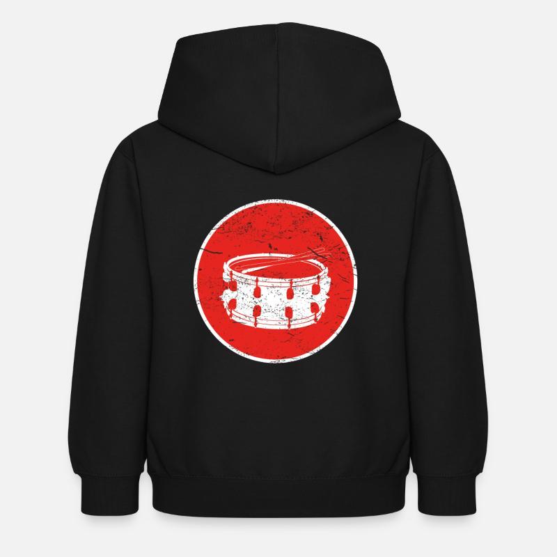 Gift drums drum drum - Kids Hoodie - black