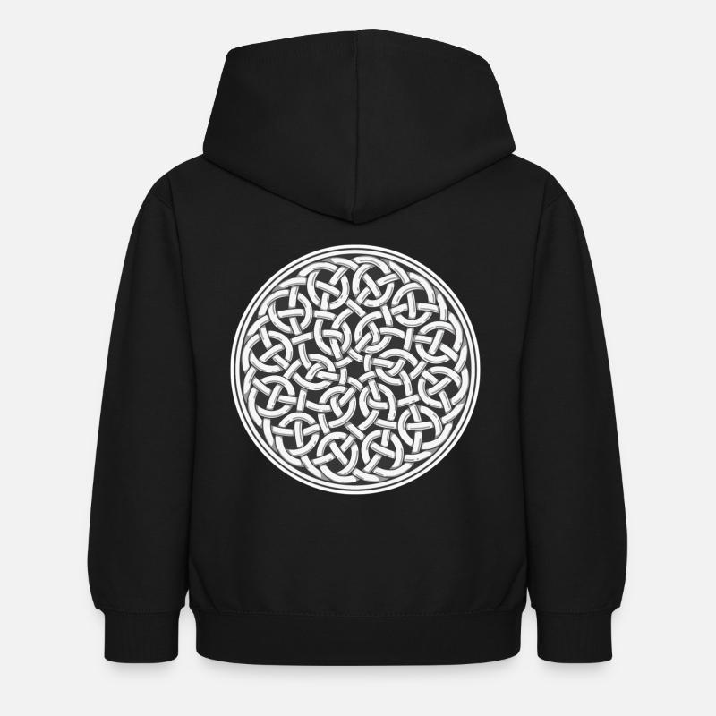 noeud celtique - Sweat à capuche Enfant - noir