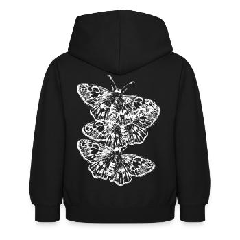 Emo / Punkrock / Gothic - Kinder Hoodie - Schwarz - Hinten - AI Model Kid Female (0cm)