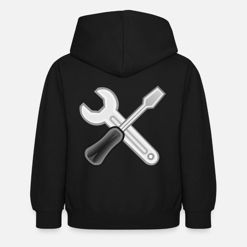 Handwerker - Kinder Hoodie - Schwarz