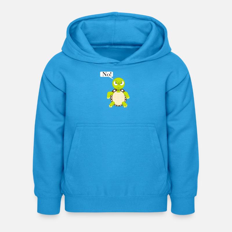 Pas de tortue, pas de bande dessinée amusante, non - Sweat à capuche Enfant - bleu mer