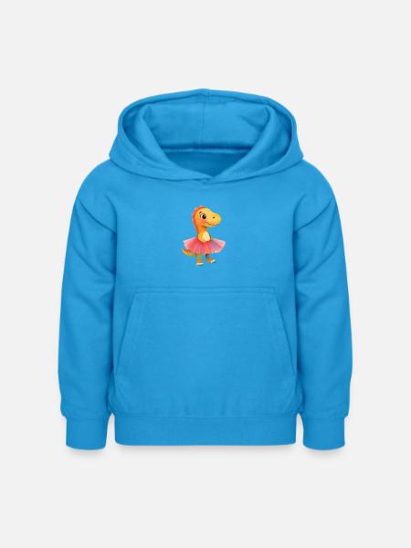 Dino Ballerina im Tutu - Kinder Hoodie - Meeresblau