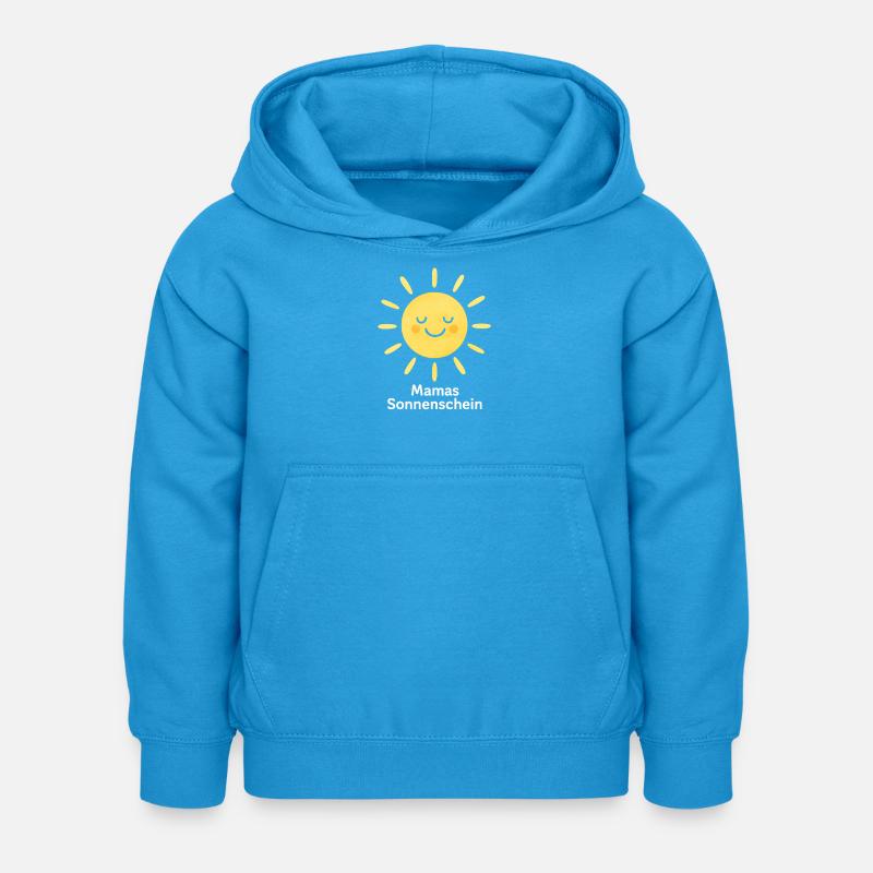 Le soleil de maman - Sweat à capuche Enfant - bleu mer