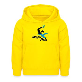 Wasserball - Kinder Hoodie - Gelb - Vorne - AI Model Kid Female (0cm)