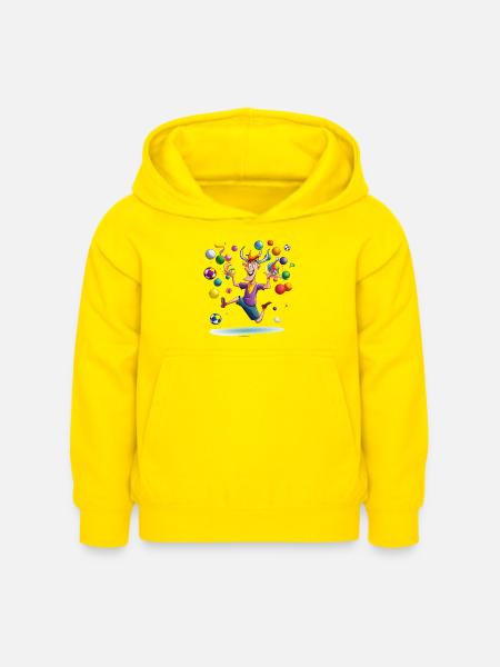 Jubelstier Jonglier-Party - Kinder Hoodie - Gelb
