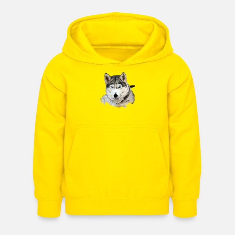 Husky - Sweat à capuche Enfant - jaune