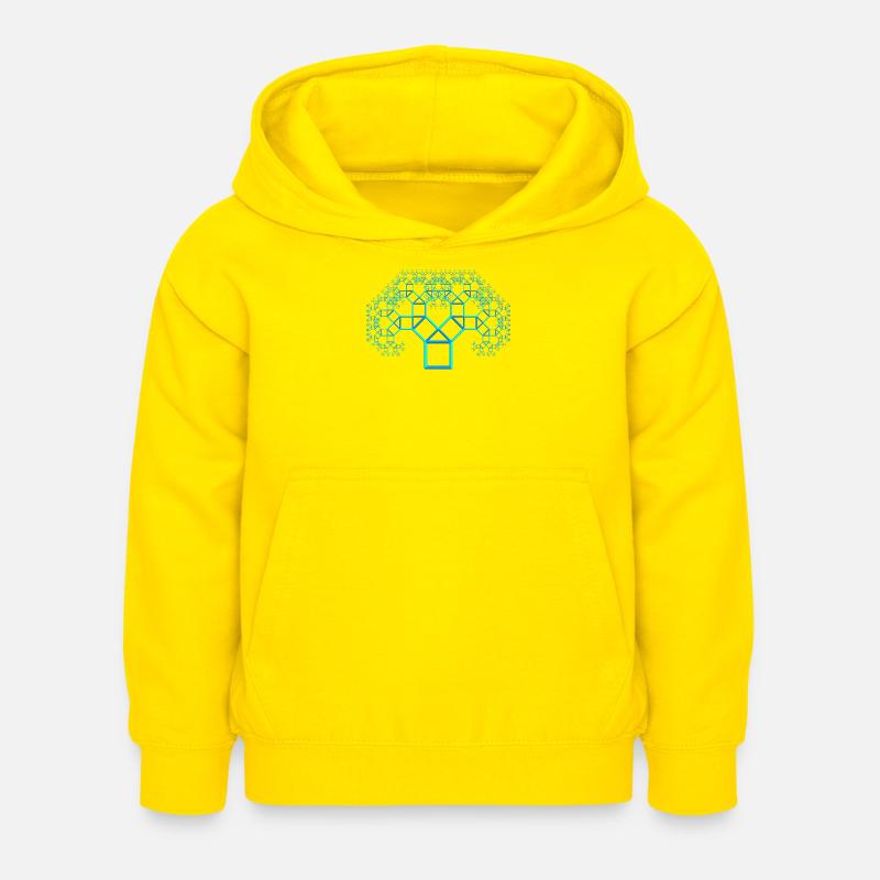 pythagoras tree - Kinder Hoodie - Gelb