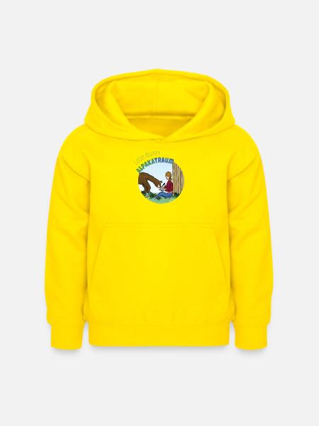 Alpaka-Traum - Kinder Hoodie - Gelb