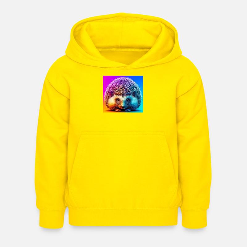 hérisson - Sweat à capuche Enfant - jaune