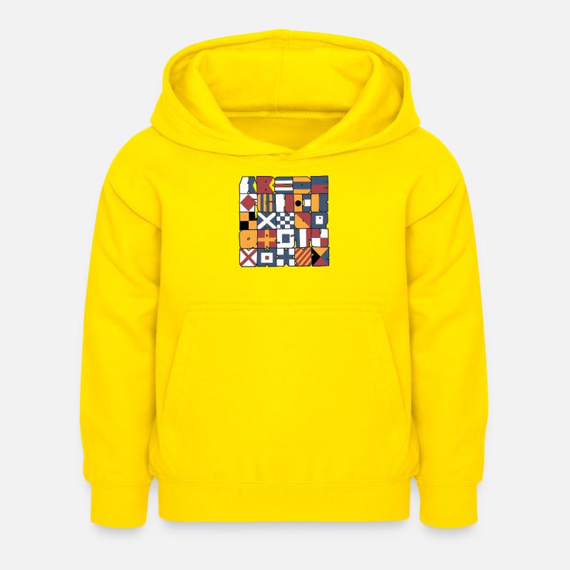 drapeaux nautiques - Sweat à capuche Enfant - jaune