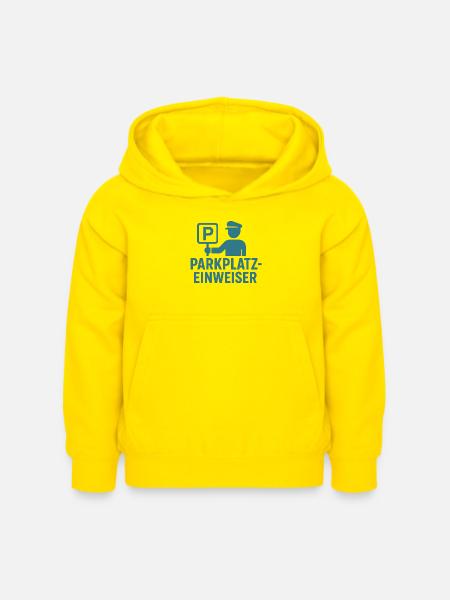 Parkplatzeinweiser Design - Kinder Hoodie - Gelb