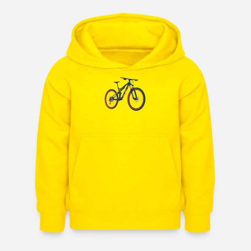 VTT entièrement - Sweat à capuche Enfant - jaune