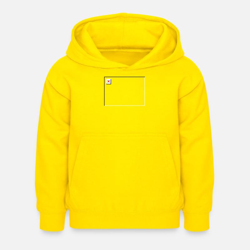 Missing Image – File Not Found Landscape - Kids Hoodie - yellow