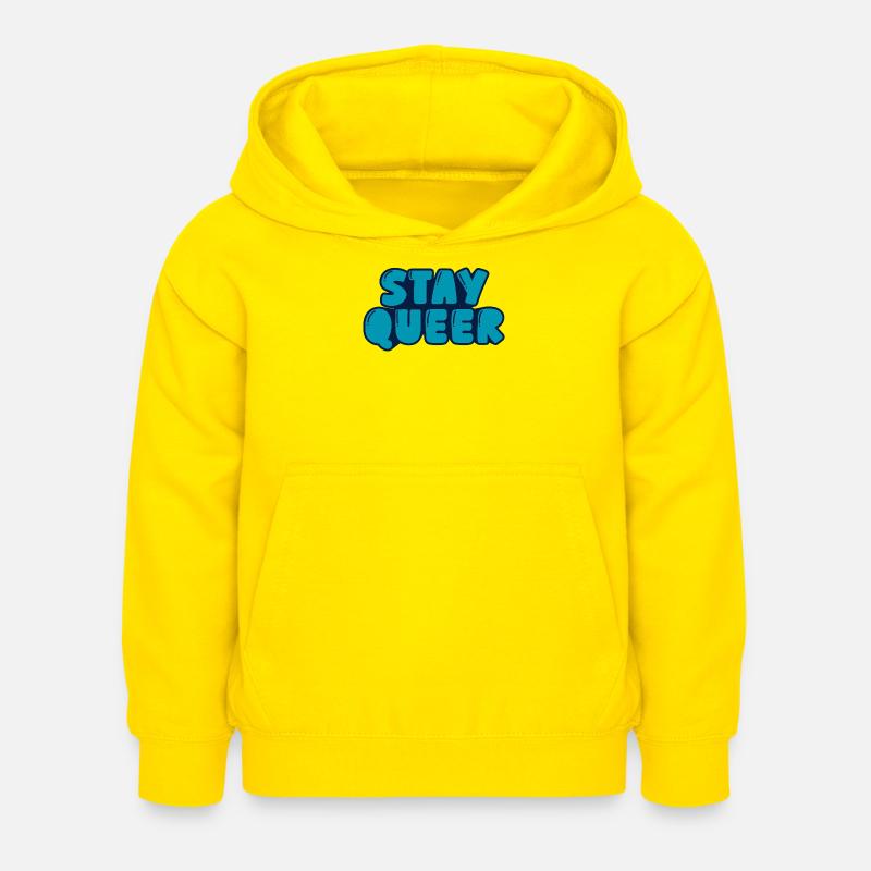 Reste queer - Sweat à capuche Enfant - jaune