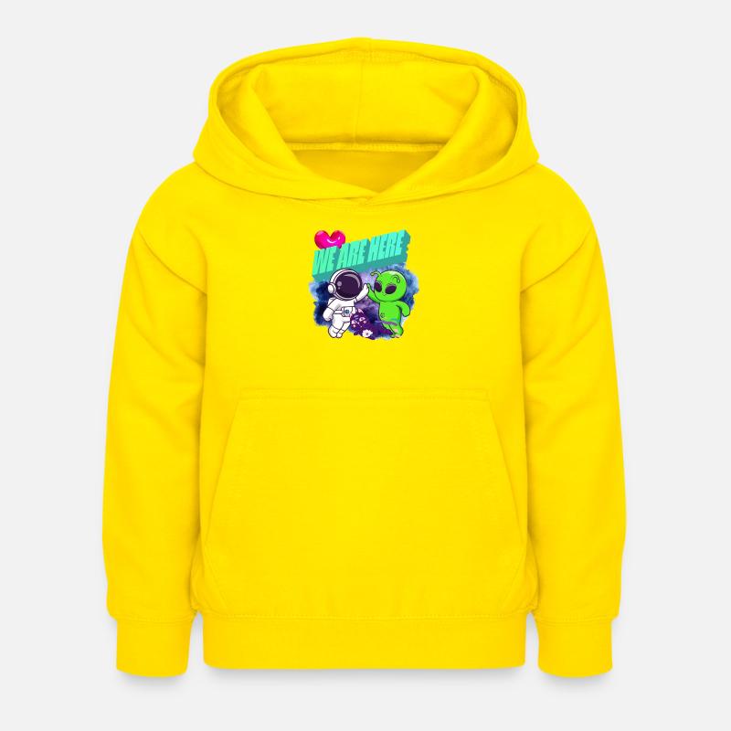 We Are Here Crew - Série animée Alien - Sweat à capuche Enfant - jaune