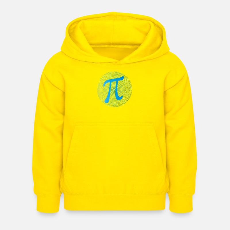 π (pi) dans Data Spiral - Sweat à capuche Enfant - jaune