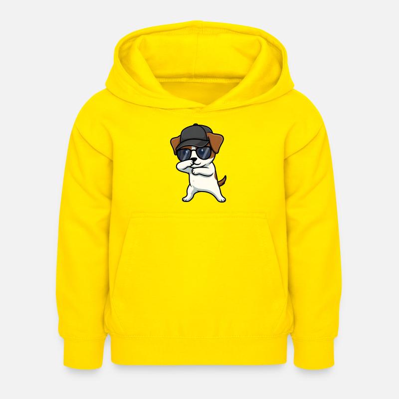 Dab du Jack Russel Terrier - Sweat à capuche Enfant - jaune
