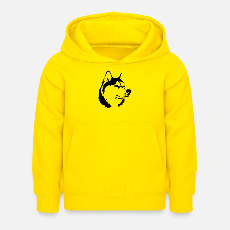 husky - Sweat à capuche Enfant - jaune