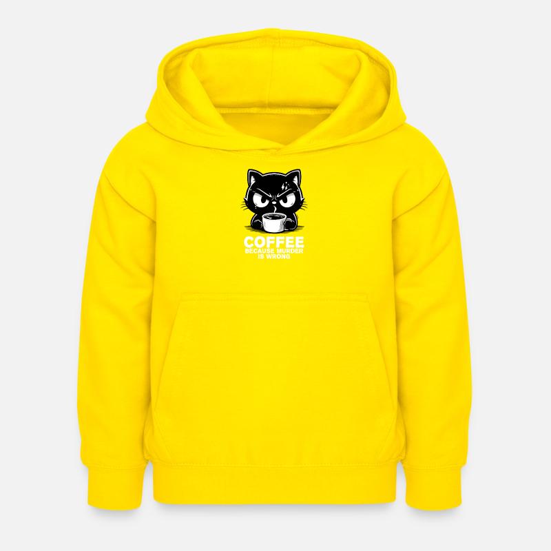 Le meurtre est mal (sombre) - Sweat à capuche Enfant - jaune