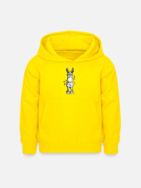 Niedlicher Esel - Kinder Hoodie - Gelb
