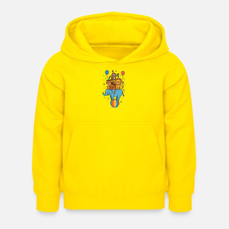 Fêtards de cirque - Sweat à capuche Enfant - jaune