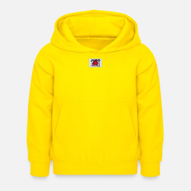 judo - Felpa con cappuccio per bambini - giallo