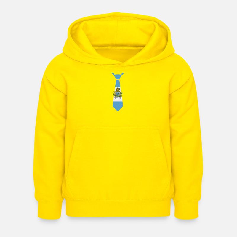 Cravate de Saint-Marin – Conception du drapeau - Sweat à capuche Enfant - jaune