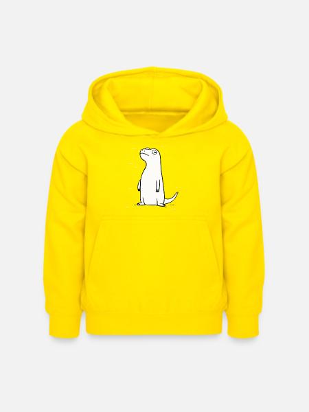Quirky Dino - Kinder Hoodie - Gelb