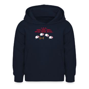 Compter les moutons - Sweat à capuche Enfant - marine - Devant - AI Model Kid Female (0cm)