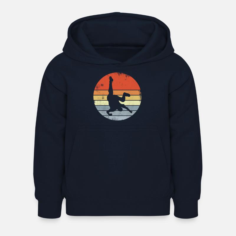 Breakdancer Disegno Vintage Look - Felpa con cappuccio per bambini - blu scuro