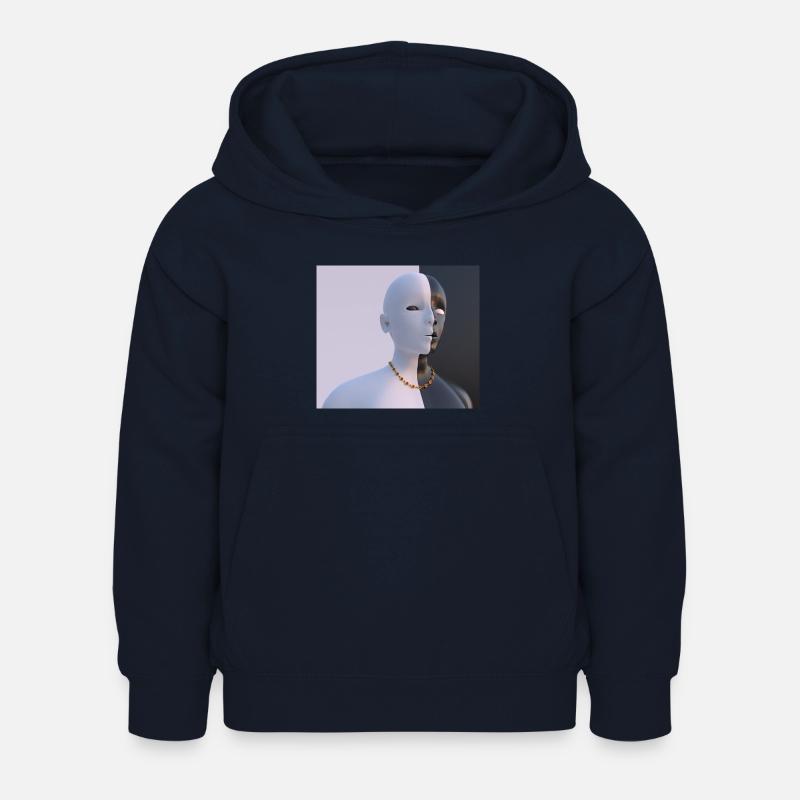 Deux visages - Sweat à capuche Enfant - marine