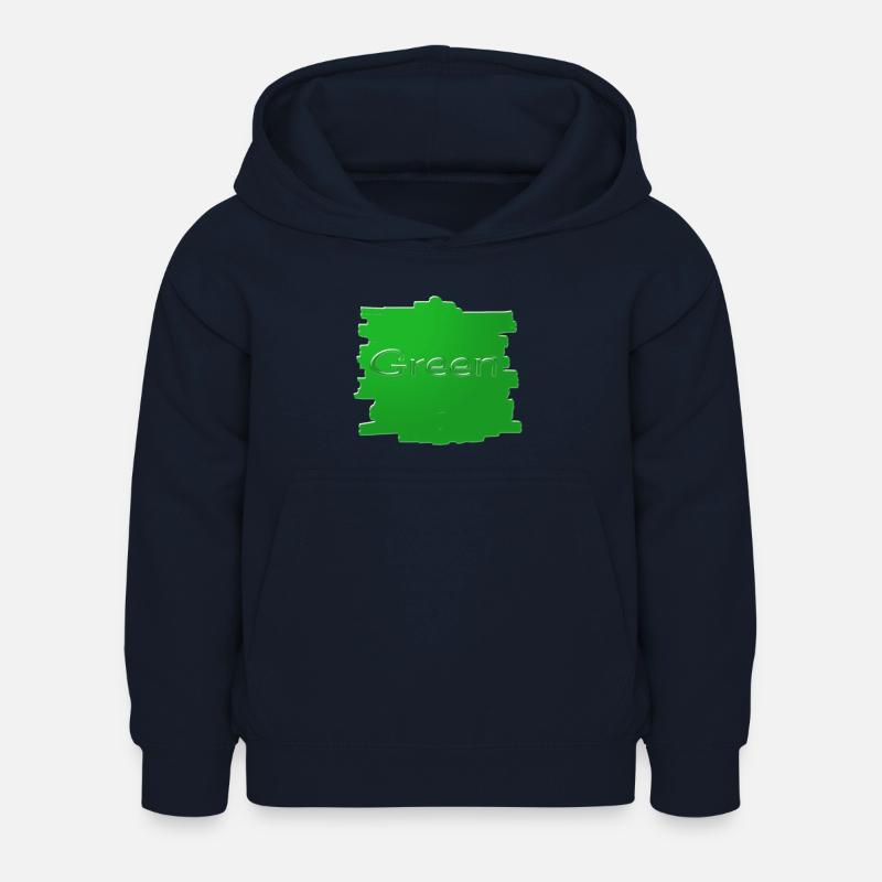 Vert - Sweat à capuche Enfant - marine
